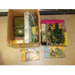 QUANTITY OF MILITARY DIE CAST VEHICLES, MODELS & KITS INCLUDING DINKY & AIRFIX