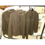 3 X VINTAGE MILITARY UNIFORM TOPS