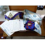 MIXED MASONIC ITEMS IN CASE