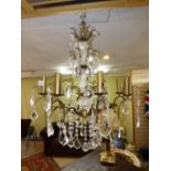 CHANDELIER WITH GLASS DROPS