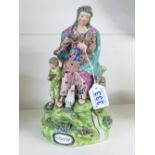 EARLY 19th CENTURY WALTON TYPE STAFFORDSHIRE FIGURE 'WIDOW' A/F 21 CMS