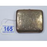 HALLMARKED SILVER CIGARETTE CASE, 69.80 grams