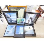 7 ASSORTED FRAMED PRINTS