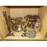 QUANTITY OF PLATED ITEMS INCLUDING COFFEE POT