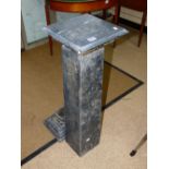 BLACK MARBLE PEDESTAL