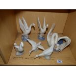 COLLECTION OF LLADRO & NAO GOOSE FIGURES