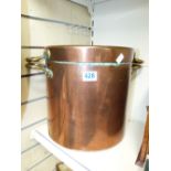 LARGE COPPER & BRASS POT