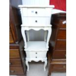 PAIR OF CREAM LOUIS STYLE BEDSIDE CABINETS