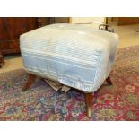 ANTIQUE UPHOLSTERED STOOL