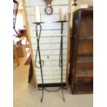 WROUGHT IRON CANDLE HOLDERS