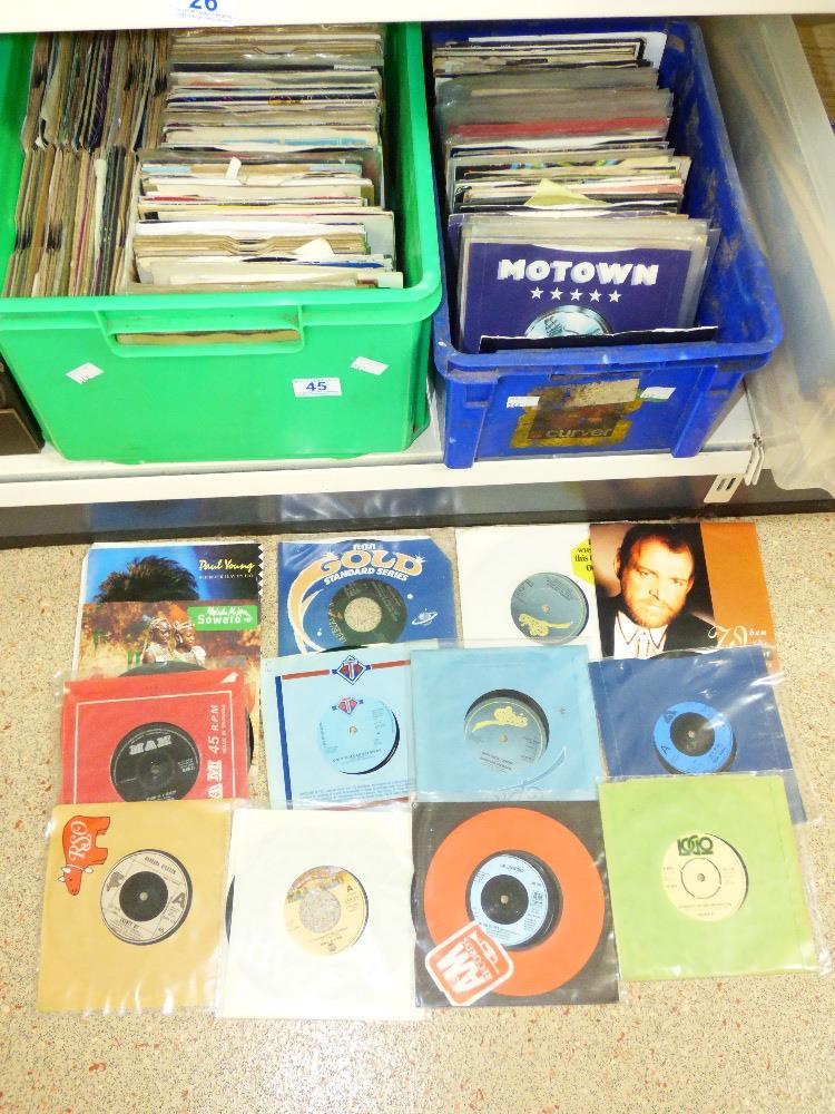 QUANTITY OF VINYL 7 inch SINGLES INCLUDING BAD MANNERS & STEVIE WONDER