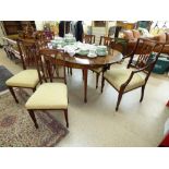 EXTENDING DINING TABLE & 6 CHAIRS