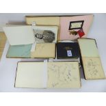 6 X AUTOGRAPH BOOKS/ALBUMS, CONTAINING VARIOUS AMOUNTS OF PHOTOS, AUTOGRAPHS, POEMS,