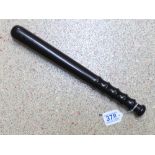 WOODEN TRUNCHEON MARKED CP, POSSIBLY POLICE