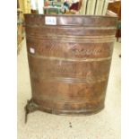 PADOVA ITALY LARGE COPPER CONTAINER / STRAINER, POSSIBLY OLIVES