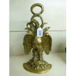 VICTORIAN DOOR STOP IN THE FORM OF AN EAGLE & SNAKE 35 CMS