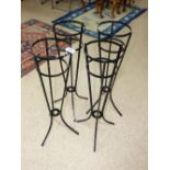 4 IRON PLANT STANDS