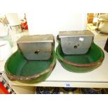 2 X CAST IRON ANIMAL WATER FEEDERS