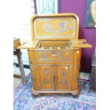 ORIENTAL STYLE DRINKS CABINET WITH MAKERS MARK TO HINGE YOUON CO.