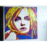 GLITTER ART WORK OF BRITNEY SPEARS BY LOCAL ARTIST GLITTERATI