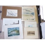 QUANTITY OF PAINTINGS, SKETCHES & PRINTS