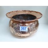 ARTS & CRAFTS COPPER CIRCULAR JARDINIERE