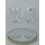 PAIR OF BRITISH AIRWAYS CONCORDE FLIGHTS OF FANTASY GOODWOOD WINE GLASSES