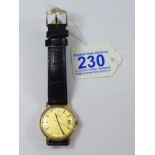 1974 9 K GOLD OMEGA WITH DATE, CALIBRE 1030, MOVEMENT # 38668747, GOLD 9K OMEGA CASE, WORKING ORDER