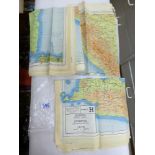 3 X DOUBLE SIDED MAPS PRINTED ON SILK, SHEET G, SUMATRA SOUTH, JAVA EXTREME NORTH WEST. SHEET H,