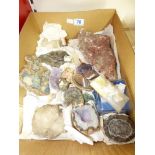 BOX OF CRYSTALS & MINERALS