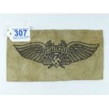 WW11 GERMAN LUFTSHCUTZ (AIR RAID POLICE) ARM BAND