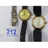 2 X WALTHAM GENTLEMANS WATCHES + 1 X LADIES SWISS MADE ATOMIC WATCH