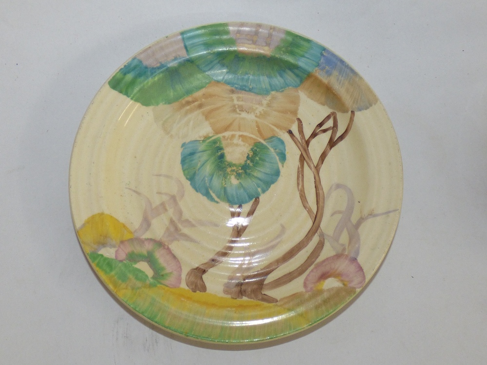 BIZARRE BY CLARICE CLIFF, PLATE & TEAPOT,( NO LID & CHIP TO SPOUT) - Image 3 of 6