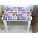 UPHOLSTERED STOOL IN MARILYN MONROE PRINT