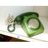 VINTAGE GREEN DIAL TELEPHONE