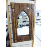 ARCH SHAPED MIRROR WITH WOODEN FRAME