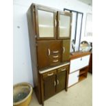 VINTAGE 'ESSENTIAL' KITCHEN CUPBOARD WITH PULL OUT TABLE SECTION