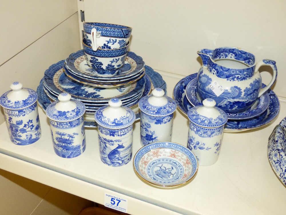 QUANTITY OF BLUE & WHITE CERAMICS INCLUDING COPELAND SPODE & BOOTHS - Image 2 of 6