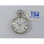 1929 STERLING SILVER KENDEL + DENT 21 JEWEL, 5 ADJUSTMENT SWISS LEVER WITH MICRO REGULATION, OPEN