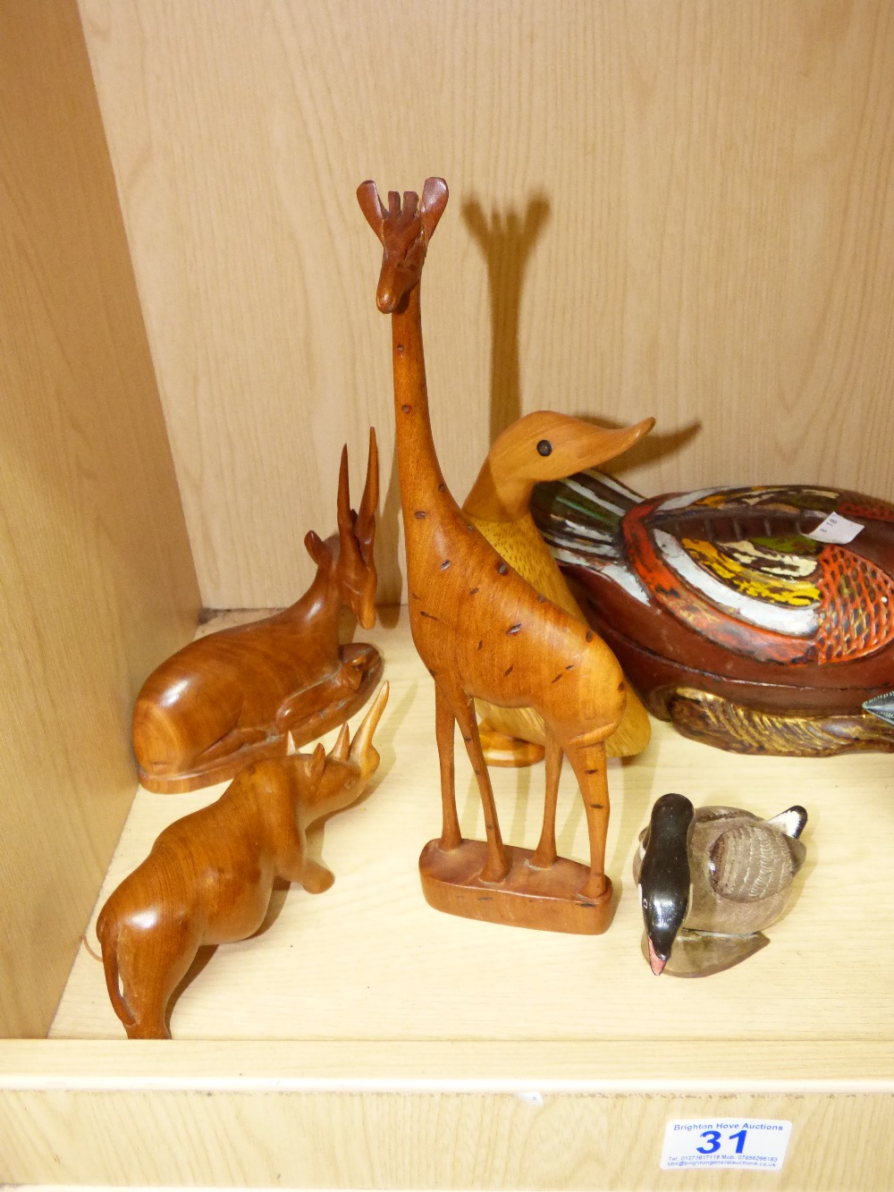 QUANTITY OF WOOD & STONE ANIMAL FIGURES - Image 3 of 3