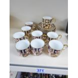 QUANTITY OF ROYAL CROWN DERBY CUPS, SAUCERS & PLATES