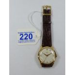 1952 18 K GOLD OMEGA MANUAL, CALIBRE 283, MOVEMENT # 13058506, CASE, DIAL, MOVEMENT, BUTTON,