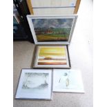 QUANTITY OF FRAMED PAINTING & PRINTS
