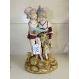 19th CENTURY GERMAN PORCELAIN GROUP OF CHILDREN 28 CMS