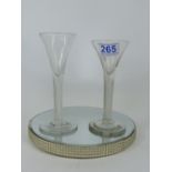 2 X GEORGIAN WINE GLASSES