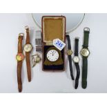 QUANTITY OF WATCHES INCLUDING 9 CT GOLD ROTARY WATCH