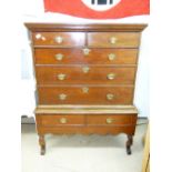 PERIOD OAK CHEST ON STAND