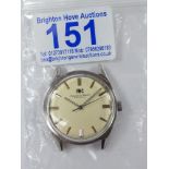 1970s IWC STEEL GENTS R810, MANUAL WIND, CALIBRE 89, MOVEMENT #1934818, CASE # 1978328, WORKING
