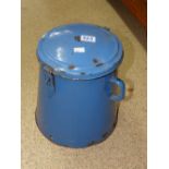 BLUE ENAMEL STORAGE CANISTER