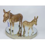 2 X BESWICK DONKEYS